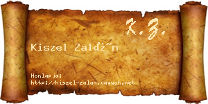 Kiszel Zalán névjegykártya