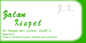 zalan kiszel business card